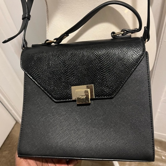 Dune London black handbag W/ top handle and adjustable crossbody strap MSRP $109 - Picture 1 of 13